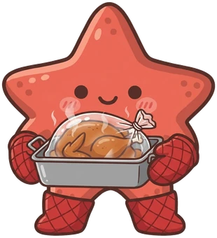 The starfish, oven bag turkey.