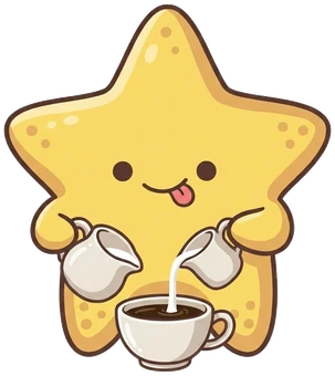 The starfish, creamer careful pour.