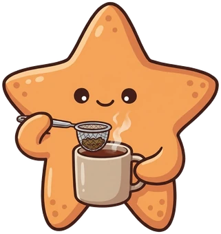 The starfish, tea ball steep.