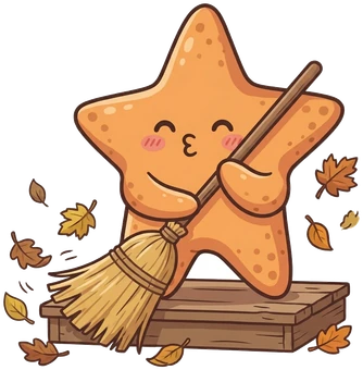 The starfish, porch step sweep.