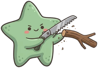 The starfish, branch saw snap.