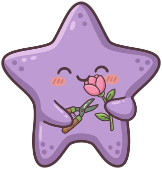 The starfish, one flower snip.