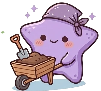 The starfish, wheelbarrow.