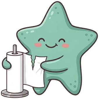 The starfish, one sheet tear.
