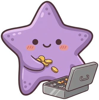 The starfish, yard sale coins.