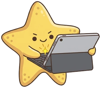 The starfish, keyboard snap on.