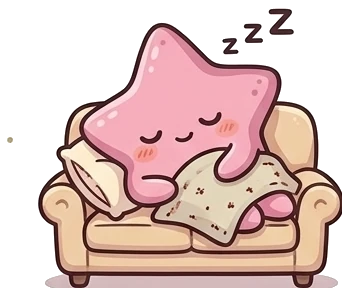 The starfish, napping.
