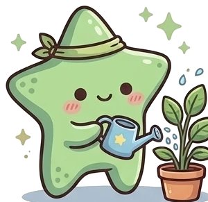 The starfish, watering plant.