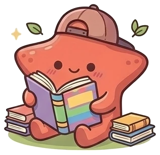 The starfish, book pile.